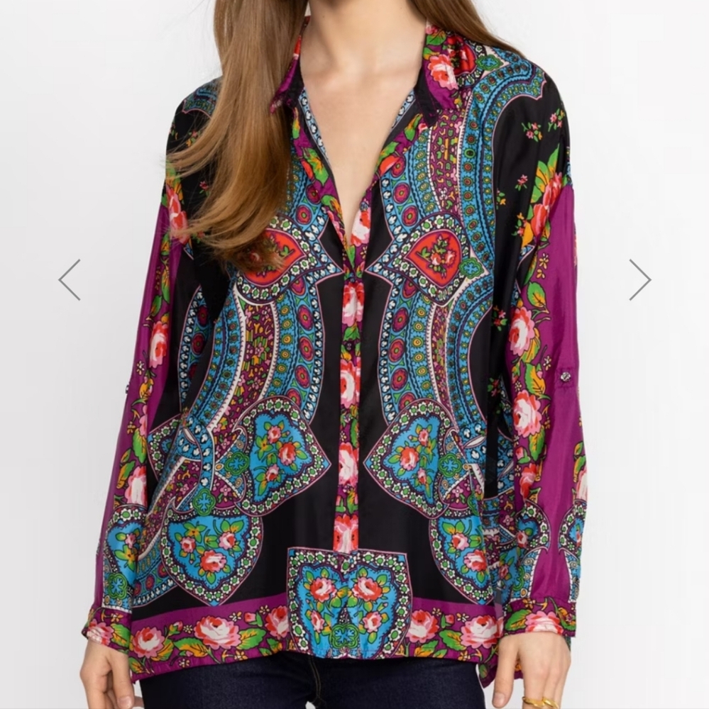 Johnny Was ROSE SPARK SELINE BUTTON DOWN
